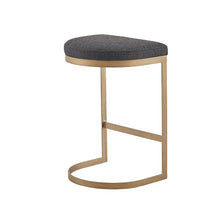 Load image into Gallery viewer, Maison Counter Stool - Charcoal/Antique Gold
