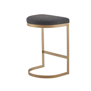 Maison Counter Stool - Charcoal/Antique Gold