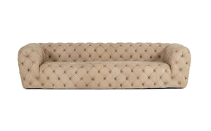 Coronelli Collezioni Ellington - Italian Beige Nubuck Leather 3-Seater Sofa