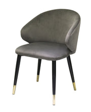 Load image into Gallery viewer, Modrest Elon - Modern Dark Grey Velvet Dining Chair (Set of 2)

