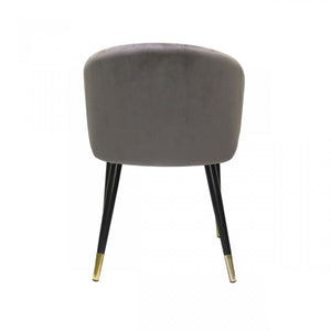 Modrest Elon - Modern Dark Grey Velvet Dining Chair (Set of 2)