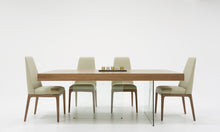 Load image into Gallery viewer, Modrest Encino Modern Walnut &amp; Glass Dining Table

