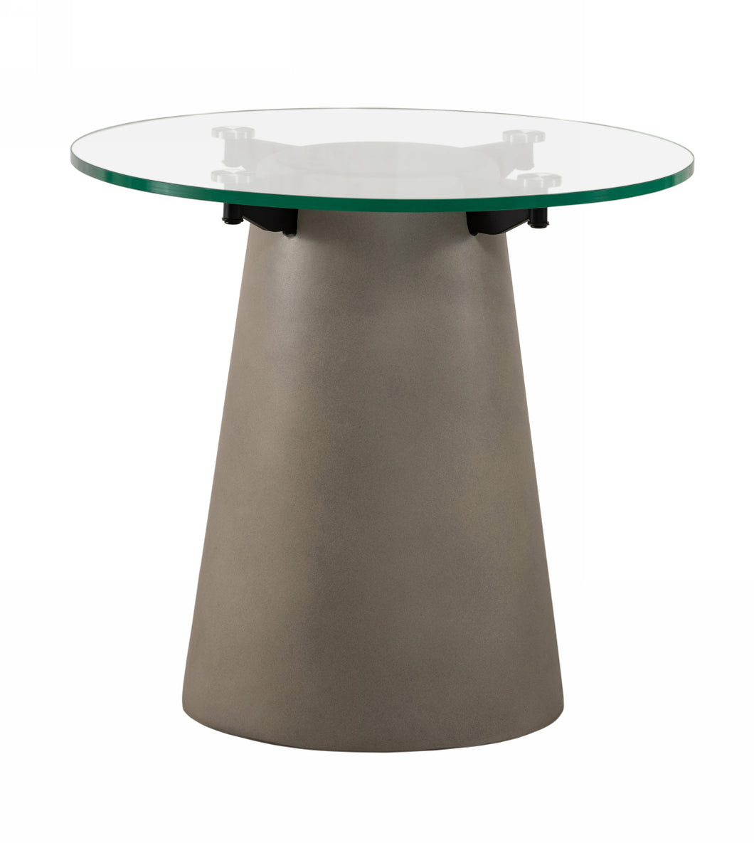 Nova Domus Essex - Contemporary Concrete, Metal and Glass End Table