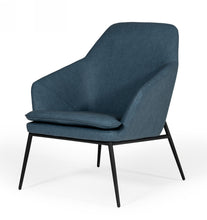 Load image into Gallery viewer, Modrest Esteban - Industrial Blue Eco-Leather Accent Chair
