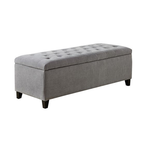 Shandra upholstered ottoman - Grey