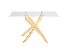Load image into Gallery viewer, Modrest Pyrite Modern Glass and Gold Console Table
