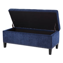 Load image into Gallery viewer, Shandra II Tufted Top Storage Bench - Blue
