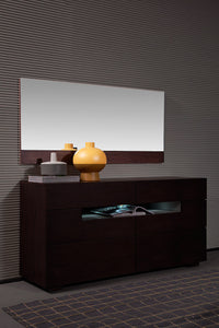 Modrest Ceres - Modern Brown Oak Bedroom Mirror