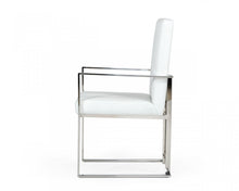 Load image into Gallery viewer, Modrest Fowler - Modern White Eco-Leather Dining Armchair
