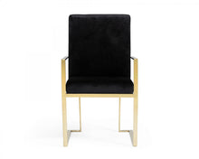 Load image into Gallery viewer, Modrest Fowler - Modern Black Velvet Dining Chair
