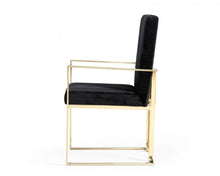 Load image into Gallery viewer, Modrest Fowler - Modern Black Velvet Dining Chair

