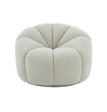 Load image into Gallery viewer, Divani Casa Gadson - Contemporary White Sherpa Swivel Chair Accent Chair
