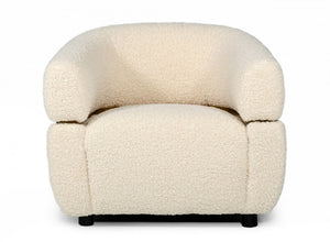 Divani Casa Gannet - Glam Beige Fabric Chair