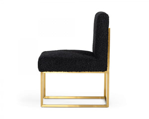 Modrest Garvin - Glam Black and Gold Fabric Accent Chair