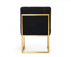 Modrest Garvin - Glam Black and Gold Fabric Accent Chair