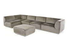 Load image into Gallery viewer, Divani Casa Hawthorn - Modern Grey Fabric Modular Left Facing Sectional Sofa + Ottoman
