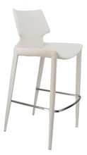 Load image into Gallery viewer, Modrest Hayes Modern White Eco-Leather Bar Stool (Set of 2)
