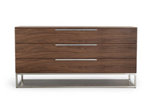 Load image into Gallery viewer, Modrest Heloise - Contemporary Walnut &amp; Stainless Steel Dresser
