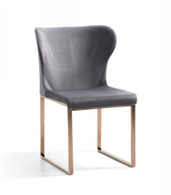 Load image into Gallery viewer, Modrest Chadwick Modern Grey Velvet &amp; Rosegold Dining Chair
