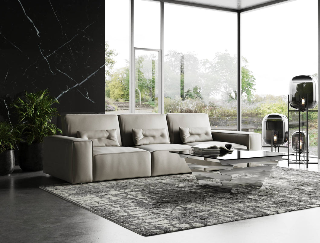 Coronelli Collezioni Hollywood - Italian Grey Leather Sectional Sofa