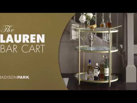Lauren Bar Cart - Antique Gold