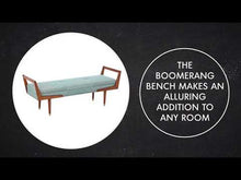 Load and play video in Gallery viewer, Boomerang Bench - Blue/Pecan
