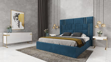 Load image into Gallery viewer, Modrest Adonis - Modern Blue Fabric Bed

