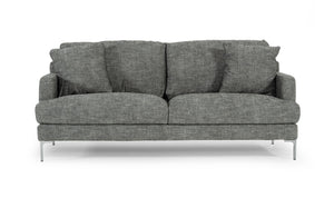 Divani Casa Janina - Modern Dark Grey Fabric Sofa