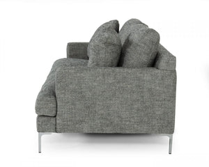 Divani Casa Janina - Modern Dark Grey Fabric Sofa
