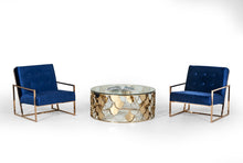 Load image into Gallery viewer, Modrest Javier Modern Glass &amp; Gold Round Coffee Table
