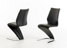 Load image into Gallery viewer, Penn Modern Black Leatherette Dining Chair (Set of 2)

