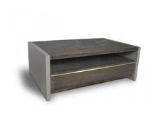 Load image into Gallery viewer, Modrest June - Modern Dark Grey Concrete &amp; Walnut Coffee Table
