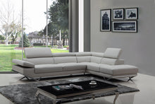 Load image into Gallery viewer, Divani Casa Quebec - Modern Light Grey Eco-Leather Right Facing Sectional Sofa
