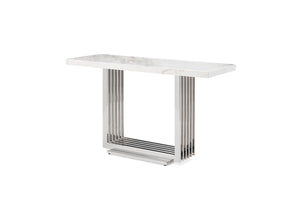 Modrest Kingsley Modern Marble & Stainless Steel Console Table