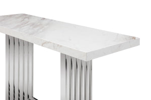 Modrest Kingsley Modern Marble & Stainless Steel Console Table