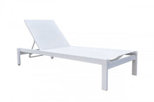 Load image into Gallery viewer, Renava Kayak - Modern White Outdoor Chaise Lounge
