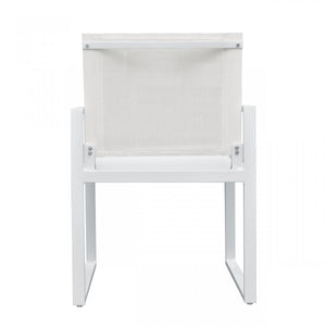 Renava Kayak - Modern White Outdoor Dining Armchair (Set of 2)