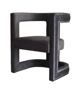 Modrest Kendra - Dark Grey Fabic Accent Chair