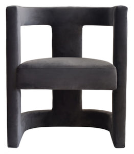 Modrest Kendra - Dark Grey Fabic Accent Chair