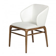 Load image into Gallery viewer, Modrest Kipling Modern Cream &amp; Walnut Dining Chair
