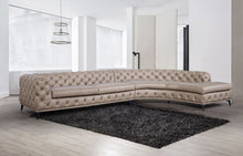 Load image into Gallery viewer, Divani Casa Kohl - Contemporary Tan RAF Curved Shape Sectional Sofa with Chaise
