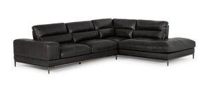 Divani Casa Kudos - Modern Dark Grey RAF Chaise Sectional Sofa