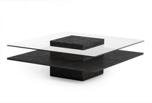 Load image into Gallery viewer, Modrest Clarion Modern Grey Elm &amp; Glass Coffee Table
