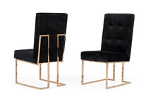 Load image into Gallery viewer, Modrest Legend - Modern Black &amp; Rosegold Dining Chair (Set of 2)
