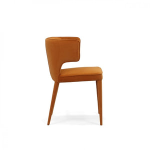 Modrest Lucero - Modern Orange Velvet Dining Armchair