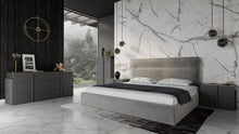 Load image into Gallery viewer, Nova Domus Juliana - Italian Modern Dark Grey Upholstered Bed
