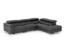 Load image into Gallery viewer, Divani Casa Maine - Modern Dark Grey Eco-Leather Right Facing Sectional Sofa with Recliner
