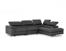 Load image into Gallery viewer, Divani Casa Maine - Modern Dark Grey Eco-Leather Right Facing Sectional Sofa with Recliner
