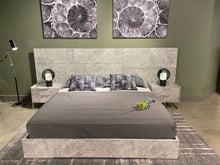 Load image into Gallery viewer, Nova Domus Marbella - Italian Modern Grey Marble Bed w/ 2 Nightstands
