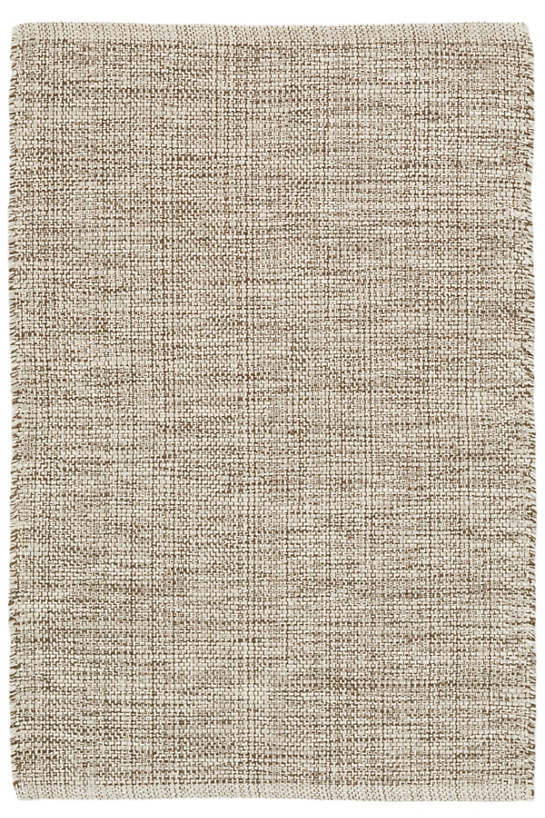 Marled Brown Woven Cotton Rug